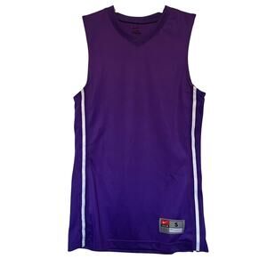 Nike Team Mens Practice Jersey Size Small No Team No Name Purple White Stripes